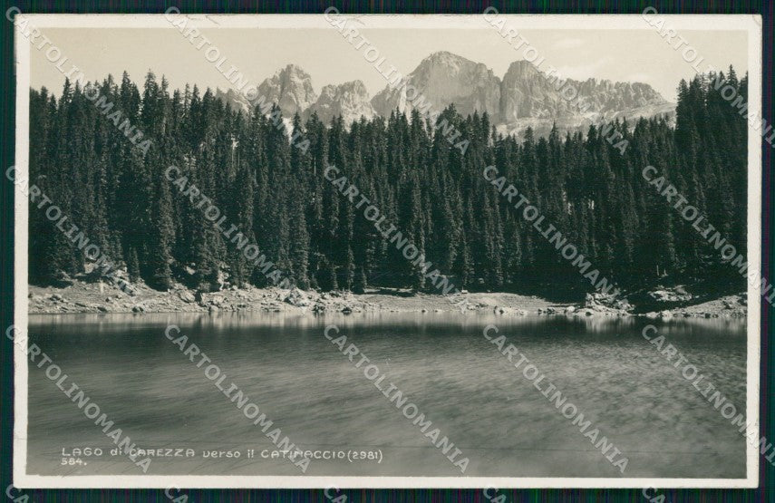 Bolzano Nova Levante Lago di Carezza Catinaccio Foto cartolina MX3538 – fronte