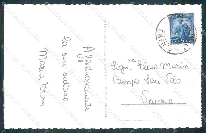 Trento San Martino di Castrozza Passo Rolle Gruppo Pale Foto cartolina MX3592 – retro