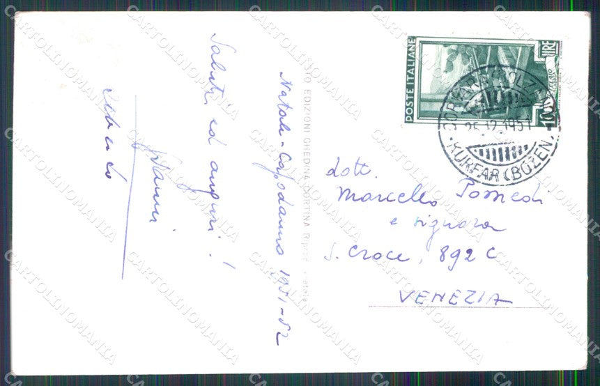 Bolzano Corvara in Badia Sass Songher Foto cartolina MX3598 – retro