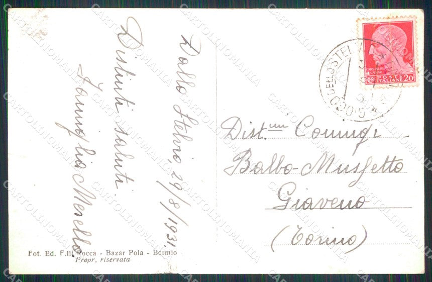 Bolzano Solda Passo dello Stelvio STRAPPINO Foto cartolina MX3602 – retro