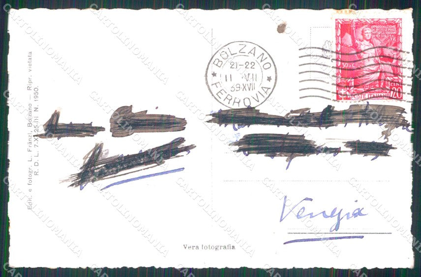 Bolzano Gries Paesaggio MACCHIA Franzl 700 98 Foto cartolina MX3624 – retro