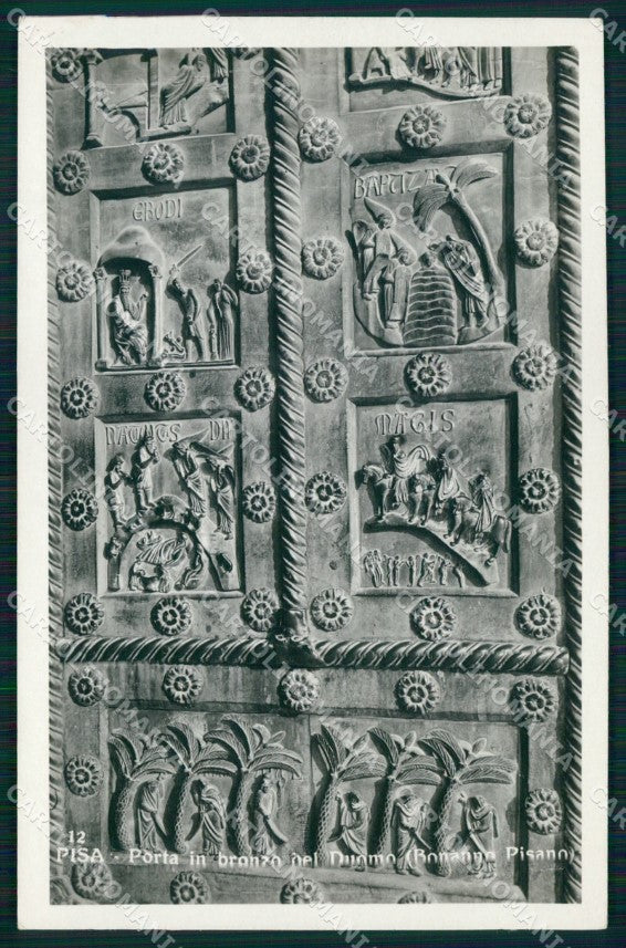 Pisa Città Duomo Porta in Bronzo Bonanno Pisano Foto cartolina MX3639 – fronte