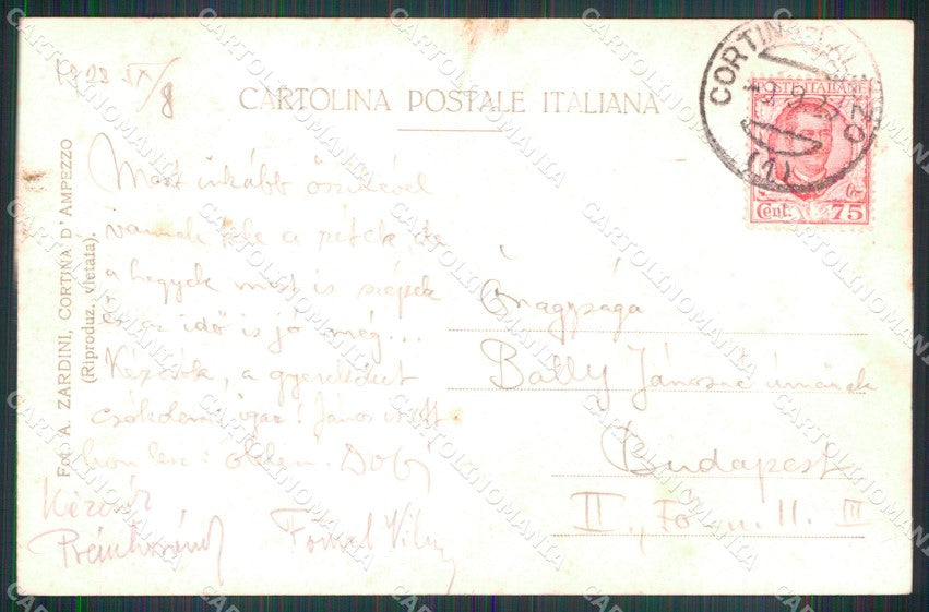 Belluno Cortina d'Ampezzo Veduta Generale Zardini Foto cartolina MX3661 – retro