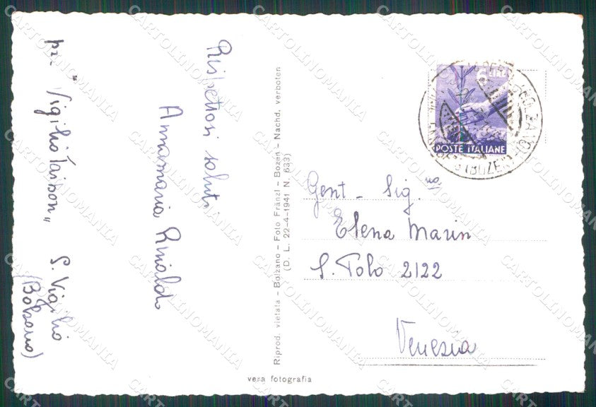 Bolzano Marebbe San Vigilio Franzl 750 253 Foto cartolina MX3681 – retro