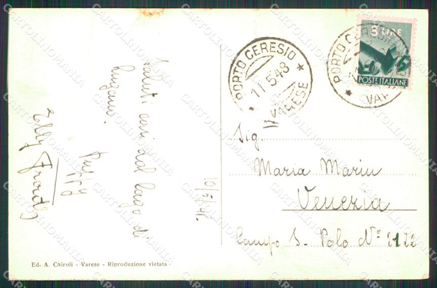Varese Porto Ceresio Veduta Generale Foto cartolina MX3685 – retro