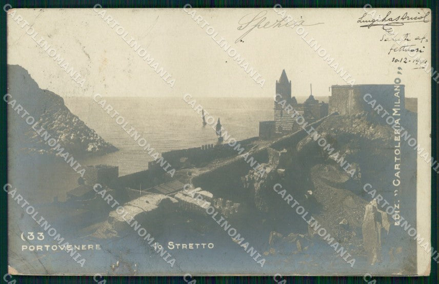 La Spezia Portovenere Veduta dello Stretto Foto cartolina MX3686 – fronte