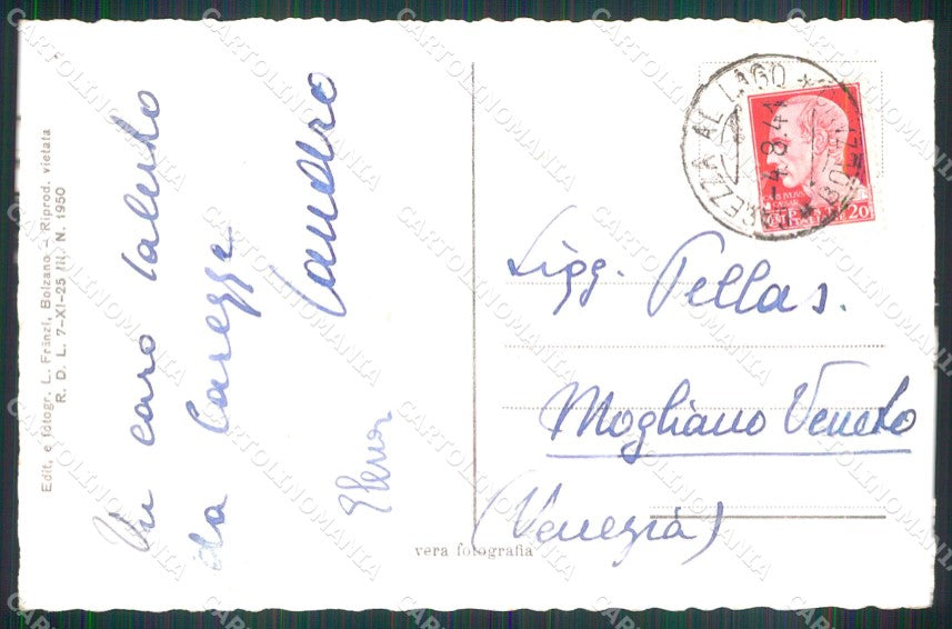 Bolzano Nova Levante Lago Carezza Latemar Franzl 707 20 Foto cartolina MX3706 – retro
