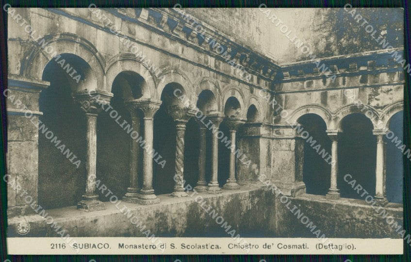Roma Subiaco Dettaglio Monastero Chiostro de' Cosmati NPG Foto cartolina MX3714 – fronte