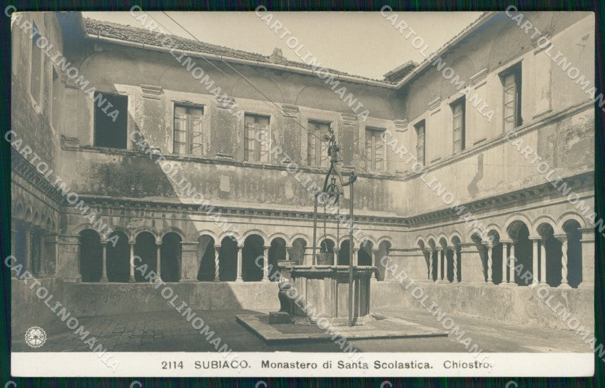Roma Subiaco Monastero Santa Scolastica Chiostro NPG Foto cartolina MX3715 – fronte