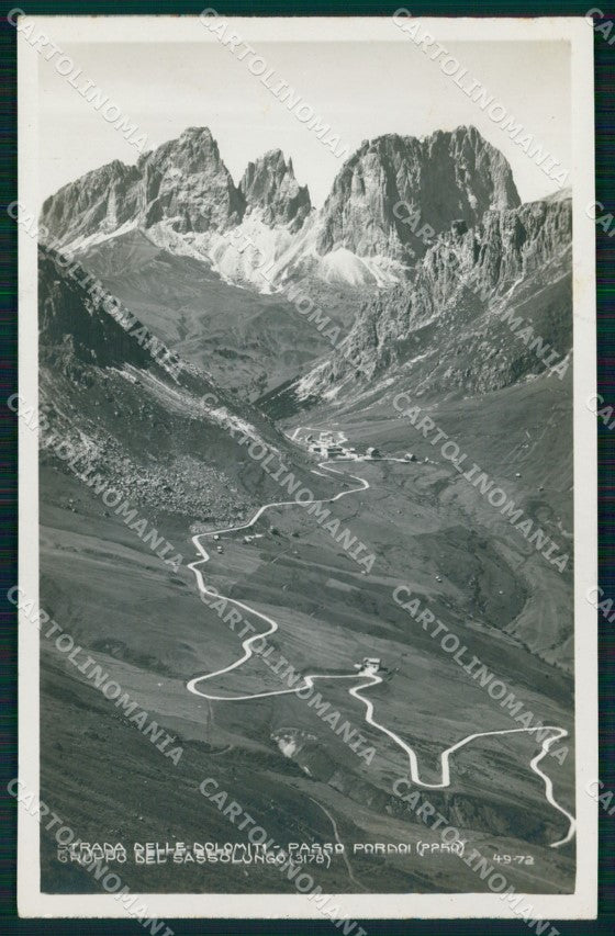 Trento Canazei Passo Pordoi Gruppo Sassolungo Foto cartolina MX3717 – fronte