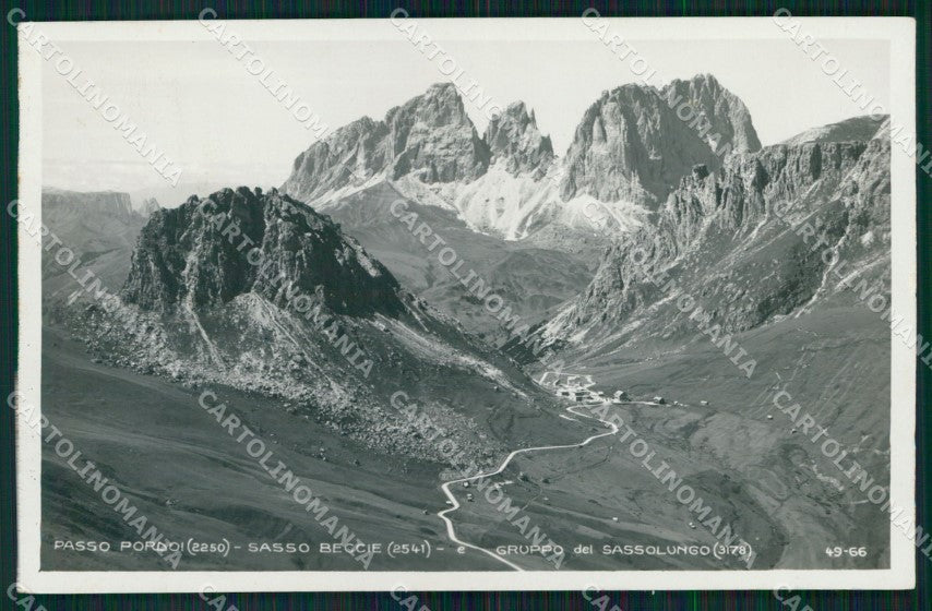 Trento Canazei Passo Pordoi Sasso Beccie Sassolungo Foto cartolina MX3718 – fronte