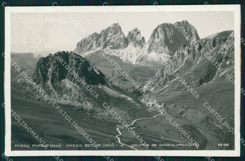 Trento Canazei Passo Pordoi Sasso Beccie Sassolungo Foto cartolina MX3719 – fronte