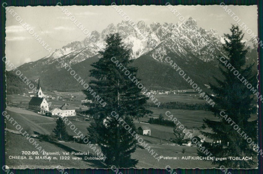 Bolzano Dobbiaco Chiesa Santa Maria Franzl 702 98 Foto cartolina MX3727 – fronte