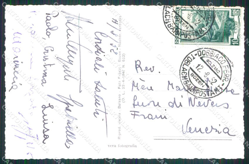 Bolzano Dobbiaco Chiesa Santa Maria Franzl 702 98 Foto cartolina MX3727 – retro