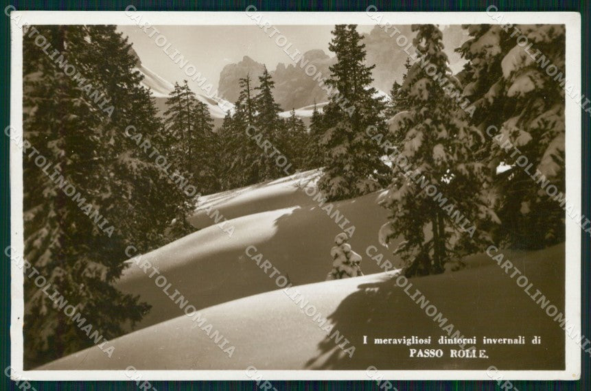 Trento San Martino di Castrozza Passo Rolle Inverno Foto cartolina MX3750 – fronte