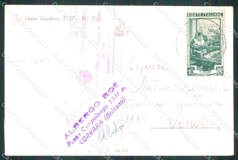 Bolzano Corvara in Badia Passo Gardena Foto cartolina MX3751 – retro