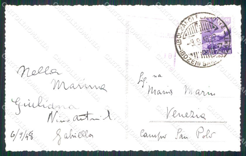 Trento Vigo di Fassa Rifugio Ciampedie Marmolada Foto cartolina MX3760 – retro