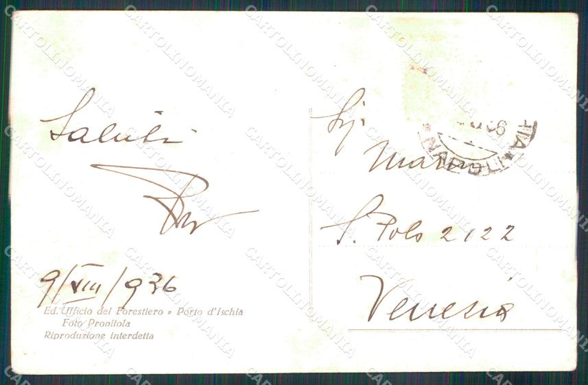 Napoli Ischia Veduta Generale Porto Foto cartolina MX3769 – retro