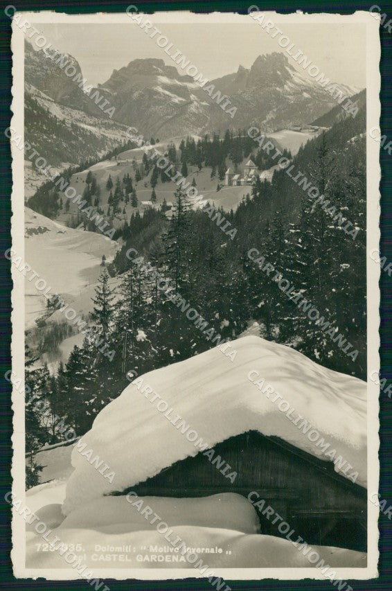 Bolzano Selva di Val Gardena Motivo Invernale Franzl Foto cartolina MX3770 – fronte