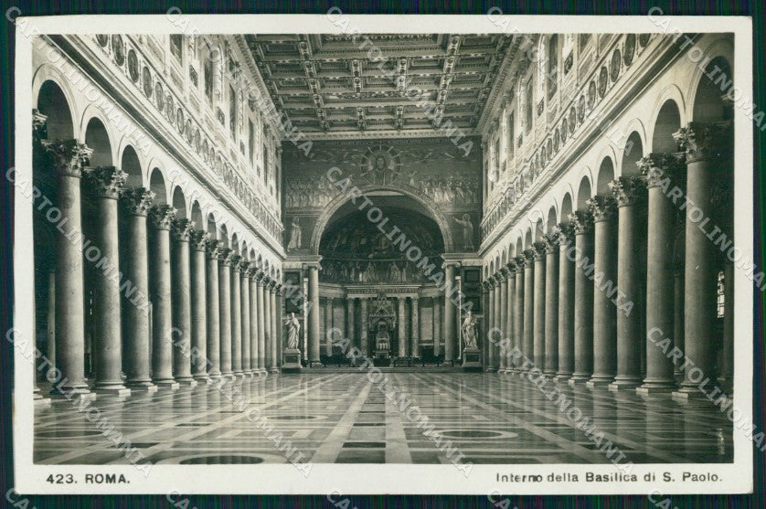 Roma Città Interno Basilica San Paolo Foto cartolina MX3777 – fronte