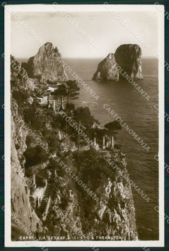 Napoli Capri Via Cesare Augusto Faraglioni Foto cartolina MX3780 – fronte