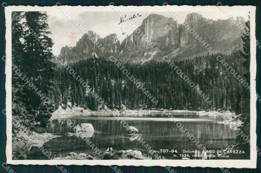 Bolzano Nova Levante Lago Carezza Franzl 707 94 Foto cartolina MX3787 – fronte