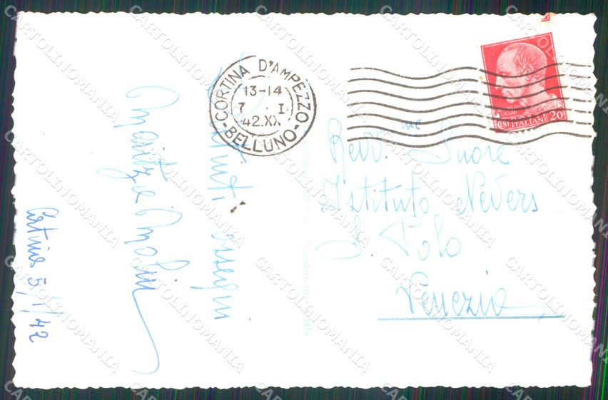 Belluno Cortina d'Ampezzo Monte Cristallo Foto cartolina MX3792 – retro