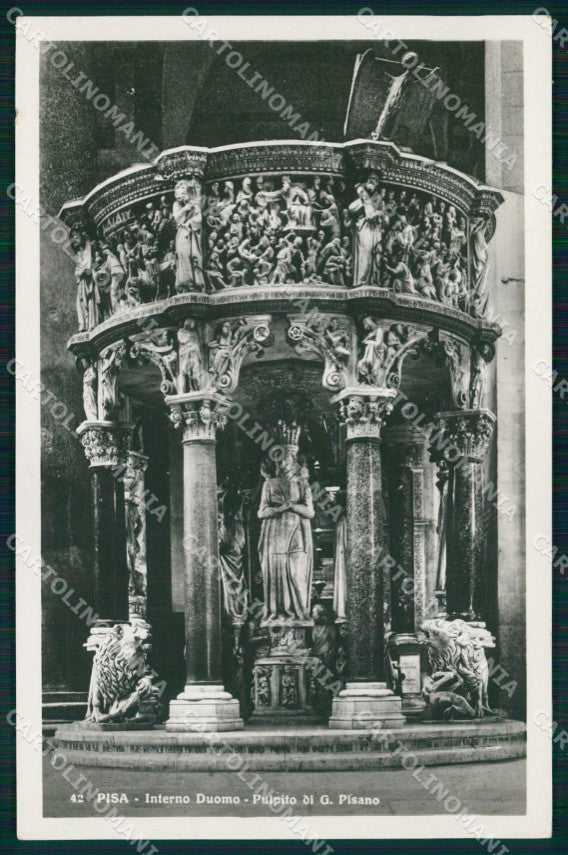 Pisa Città Interno Duomo Pulpito di Pisano Foto cartolina MX3801 – fronte