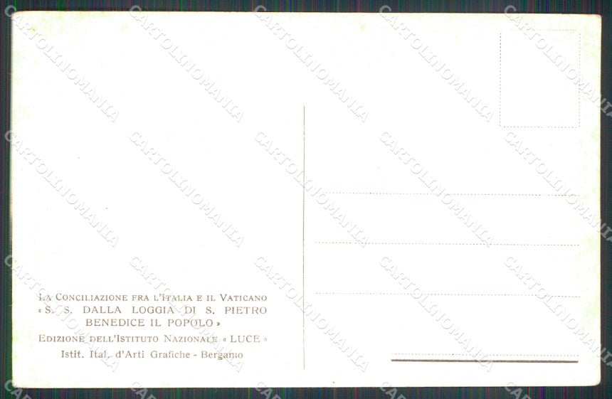 Roma Città Vaticano Benedizione Popolo Sua Santità cartolina MX3814 – retro