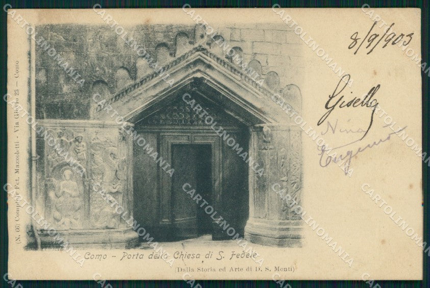 Como Città Chiesa San Fedele Porta cartolina MX3831 – fronte