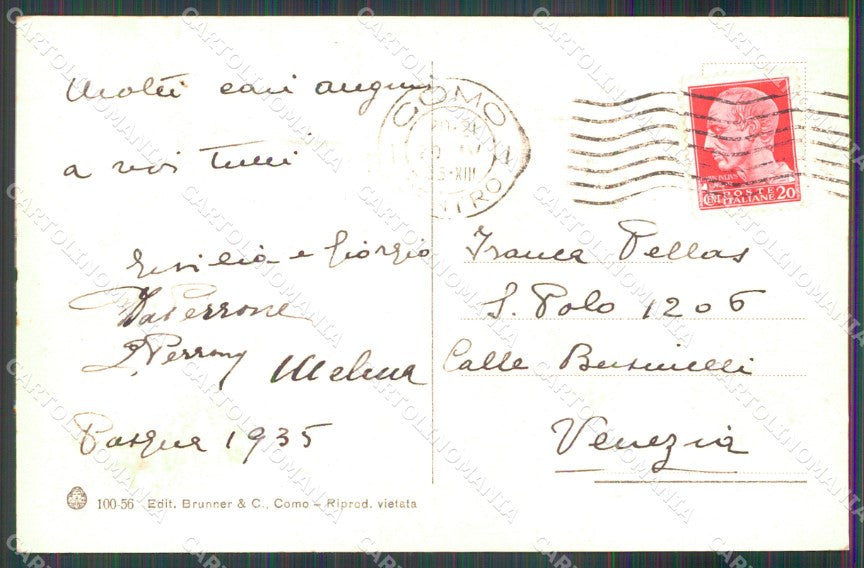 Como Città Veduta Generale Lago Brunner 100 56 cartolina MX3850 – retro