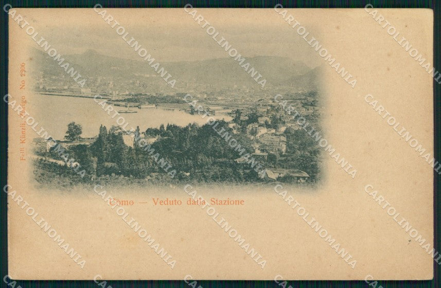 Como Città Veduta dalla Stazione Kunzli 2306 cartolina MX3851 – fronte