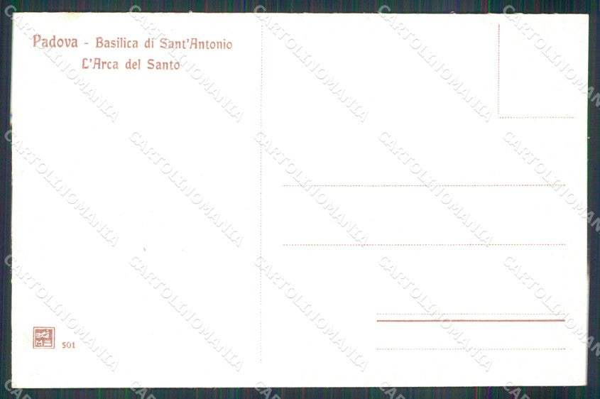 Padova Città Basilica Sant'Antonio Arca del Santo cartolina MX3858 – retro