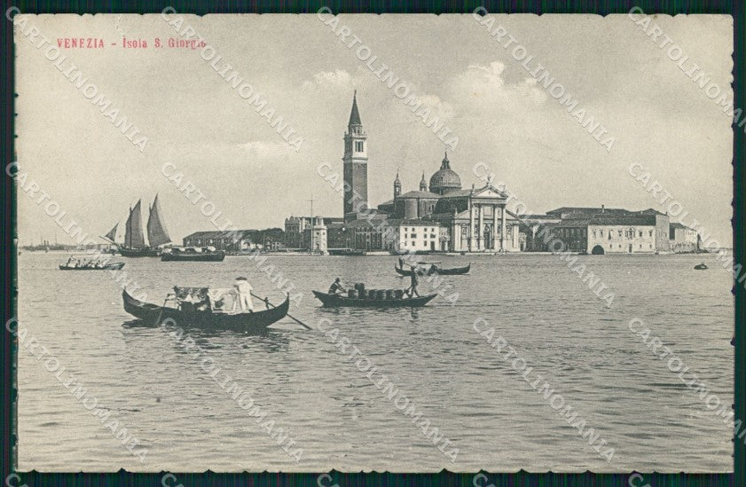 Venezia Città Isola San Giorgio Gondole Barche cartolina MX3866 – fronte