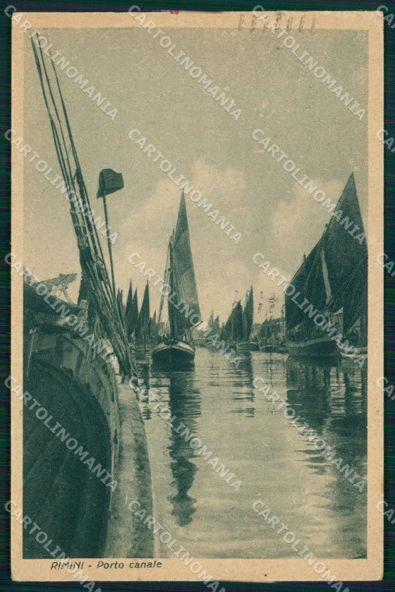 Rimini Città Porto Canale Barche cartolina MX3871 – fronte