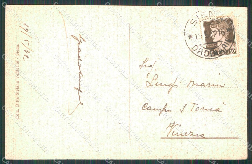 Siena Città Veduta da Chiesa dei Servi cartolina MX3884 – retro