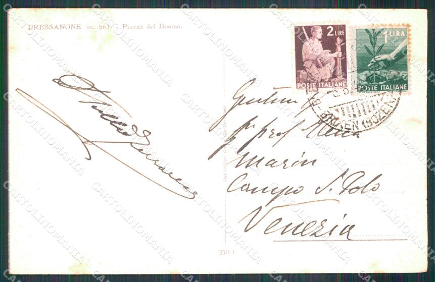 Bolzano Bressanone Piazza del Duomo cartolina MX3885 – retro