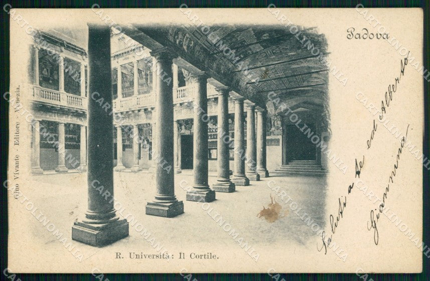 Padova Città Cortile Università MACCHIA cartolina MX3896 – fronte