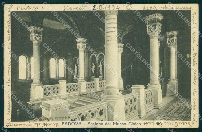 Padova Città Scalone Museo Civico ABRASA cartolina MX3897 – fronte