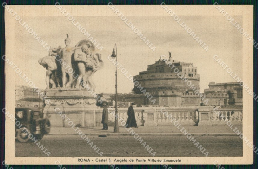 Roma Città Castel Sant'Angelo da Ponte Vittorio Emanuele cartolina MX3900 – fronte