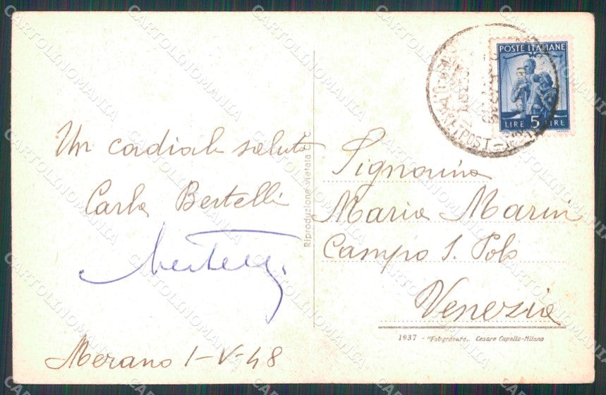 Bolzano Merano Veduta del Duomo cartolina MX3902 – retro
