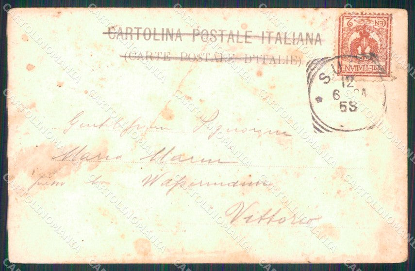 Torino Susa Piazza San Giusto PIEGATA ABRASA cartolina MX3905 – retro