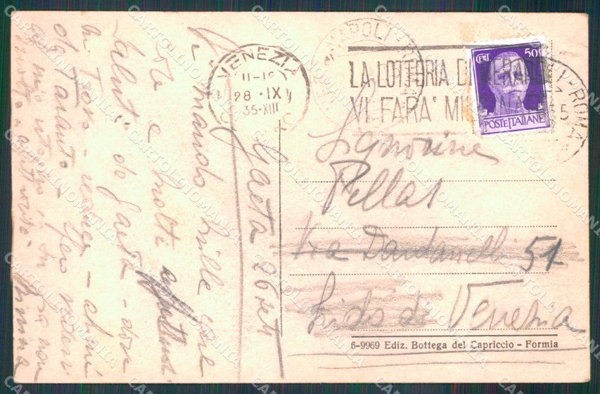 Latina Formia Veduta Generale PIEGA cartolina MX3907 – retro