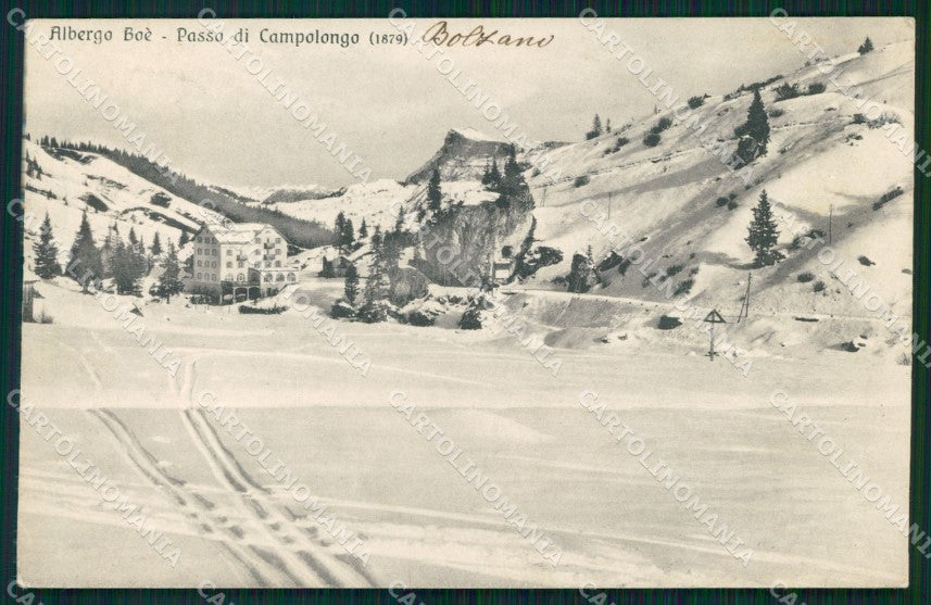 Trento Canazei Albergo Boè Passo Campolongo Brunner cartolina MX3918 – fronte