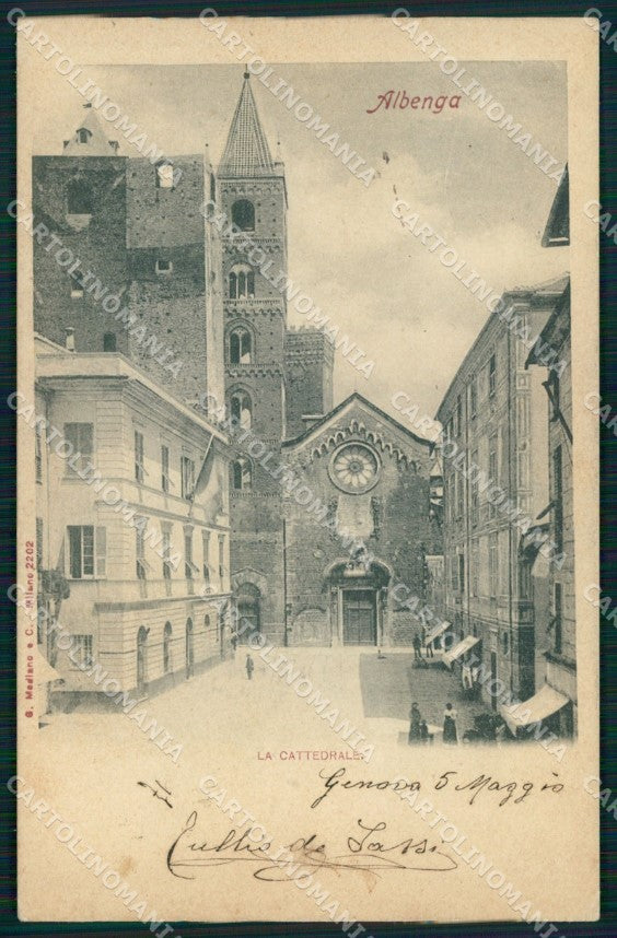 Savona Albenga Cattedrale Modiano 2202 cartolina MX3926 – fronte