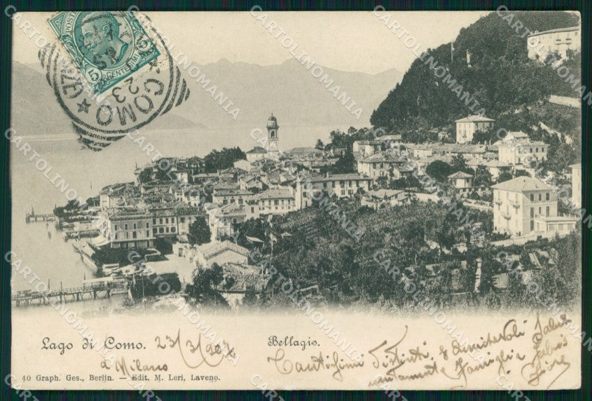 Como Bellagio Veduta Generale con Lago cartolina MX3929 – fronte