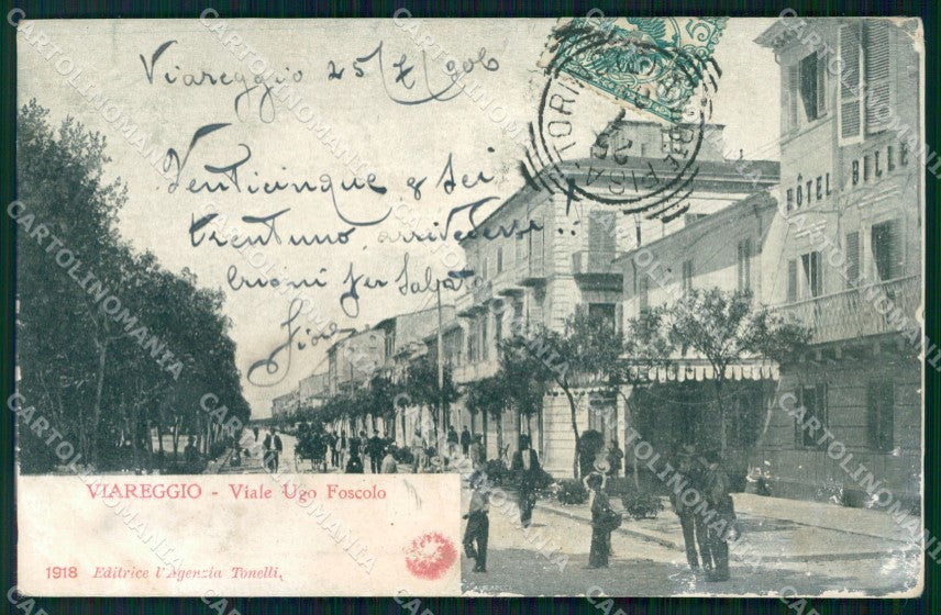 Lucca Viareggio Viale Ugo Foscolo Tonelli ABRASA cartolina MX3951 – fronte