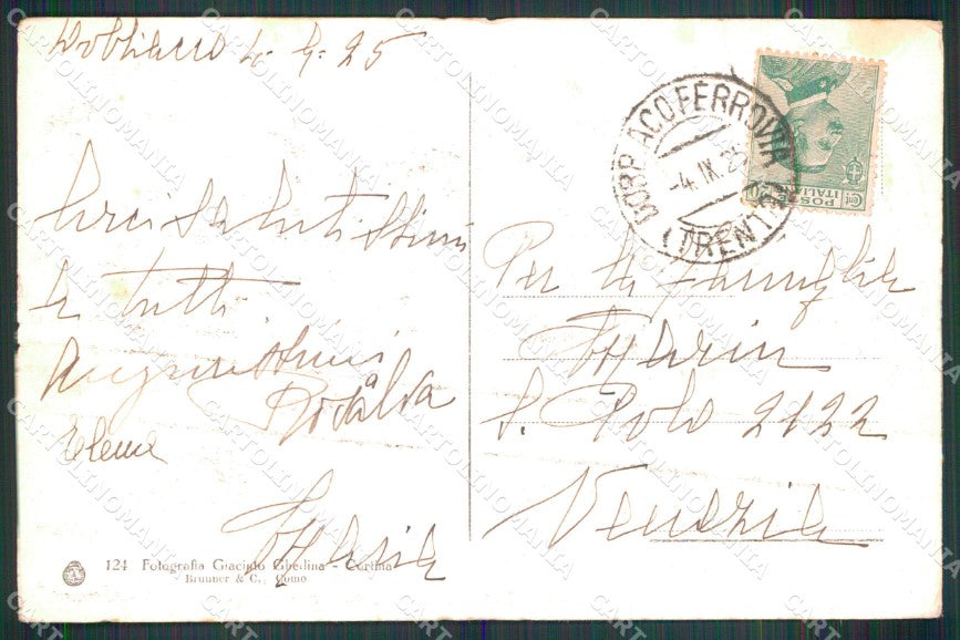 Bolzano Dobbiaco Veduta Lago Brunner 124 ABRASA cartolina MX3962 – retro