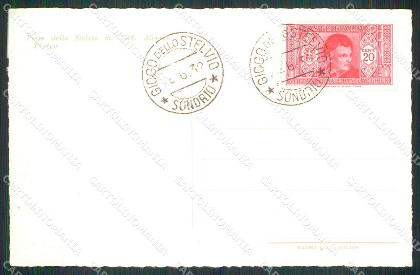 Sondrio Giogo dello Stelvio Albergo Perego cartolina MX3964 – retro
