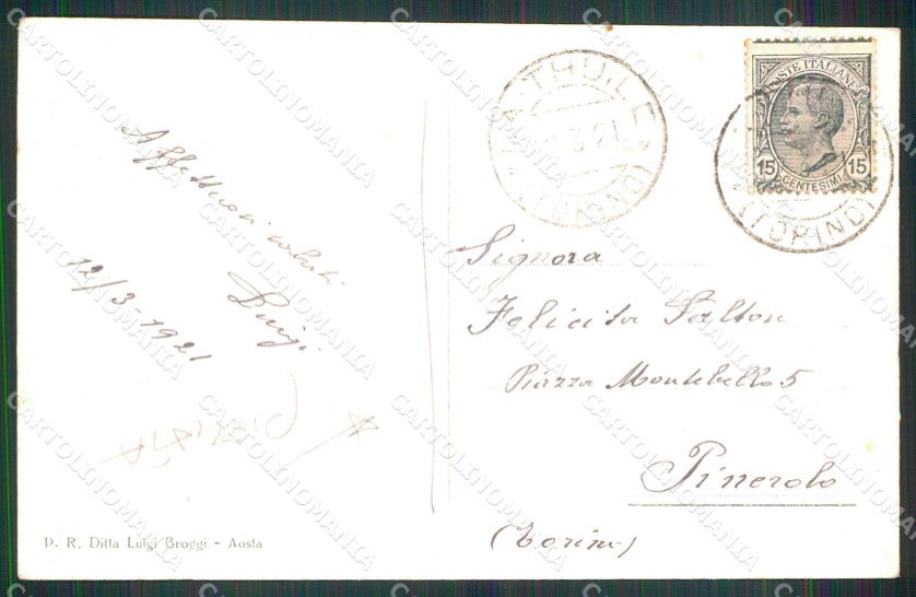 Torino Piccolo San Bernardo Veduta Generale PIEGATA cartolina MX3974 – retro